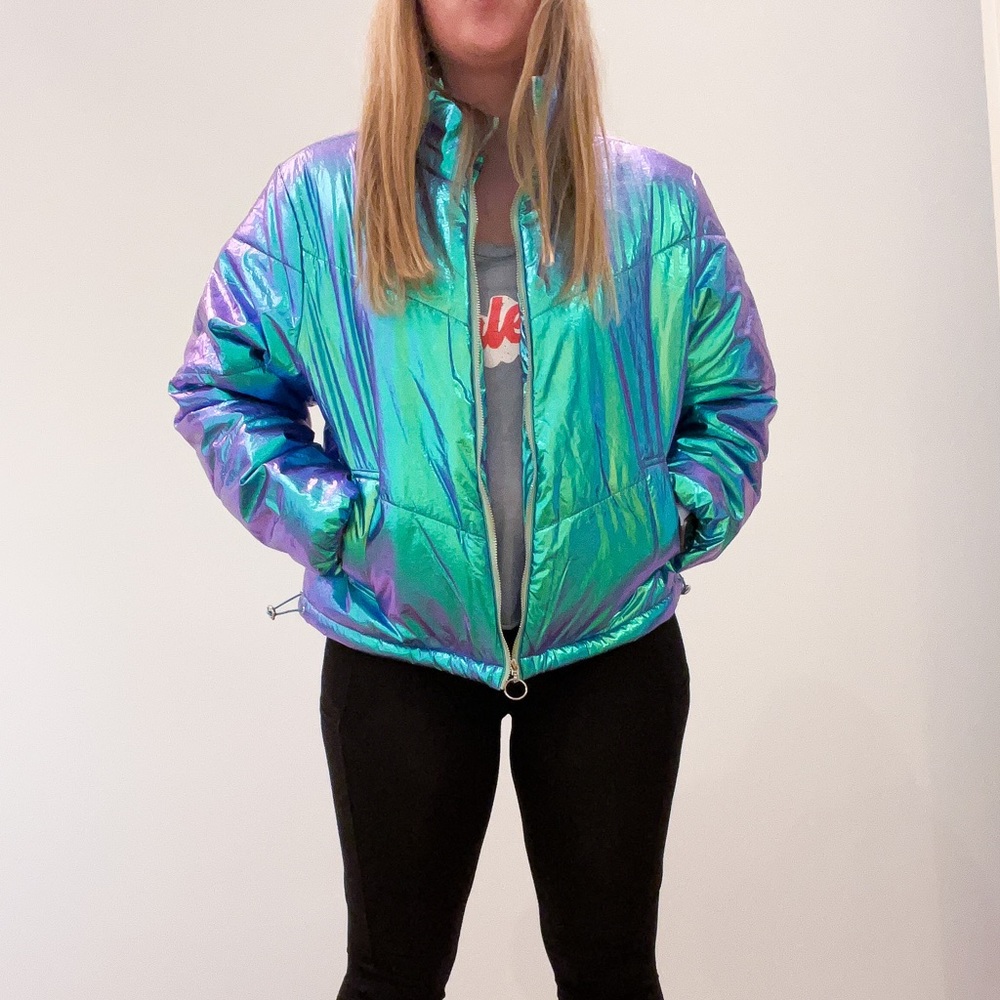 Blue Chrome Puffer